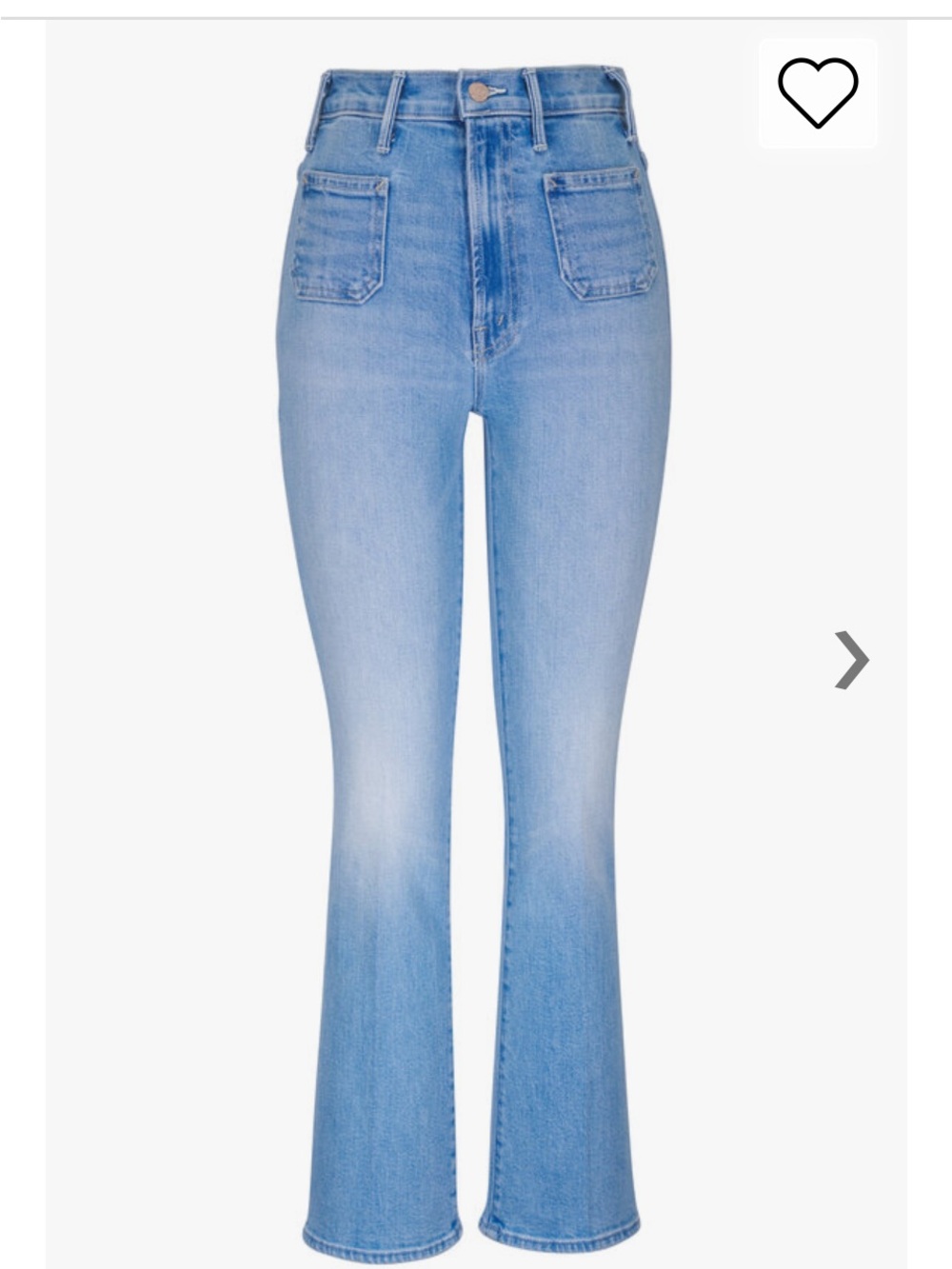 MOTHER Hustler Patch Pocket Ankle light wash size 24